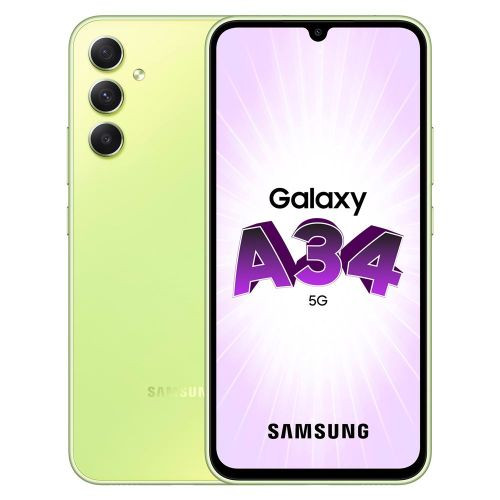 Samsung Galaxy A34 5G 128GB 6GB RAM limezöld mobiltelefon