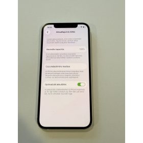 Apple iPhone 12 5G 64GB (100%AKKU) Fehér Kártyafüggetlen 